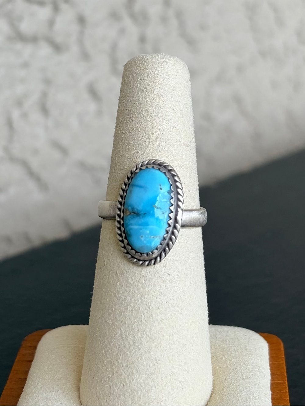 925 Sterling Silver Lone Mountain Turquoise Ring